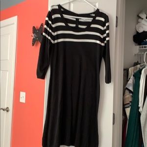 Old Navy black and white stripe dress